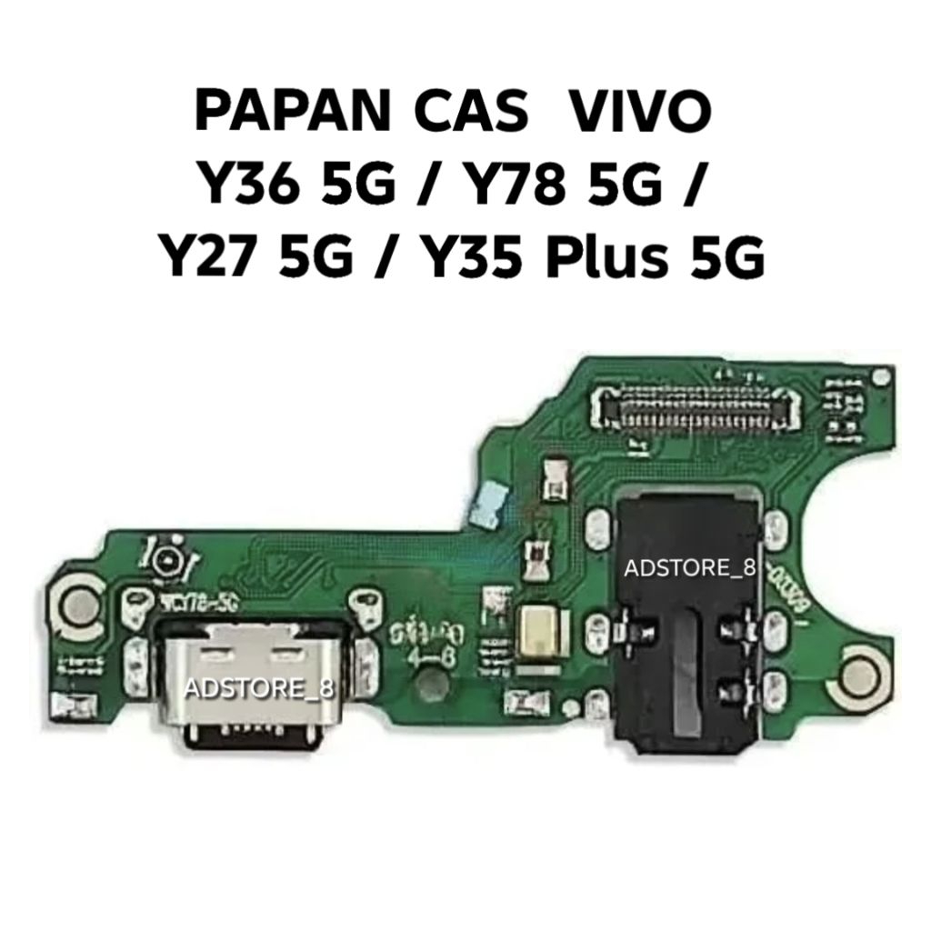 FLEXIBLE PAPAN CAS  VIVO Y36 5G / Y78 5G / Y27 5G 2023 / Y35 Plus 5G CONNECTOR CHARGER + CONNECTOR H