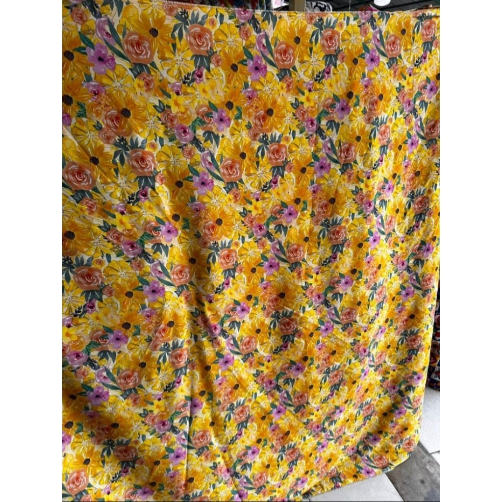 [ 0.5 Meter ] Kain Katun Rayon Motif Viscose Premium import Terbaru _Kain Rayon Eceran_Kain Rayon Pr