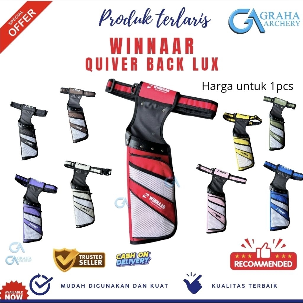 QUIVER BACK PANAHAN WINNAAR LUX | QUIVER PANAHAN | TAS ANAK PANAH PREMIUM | QUIVER FIELD