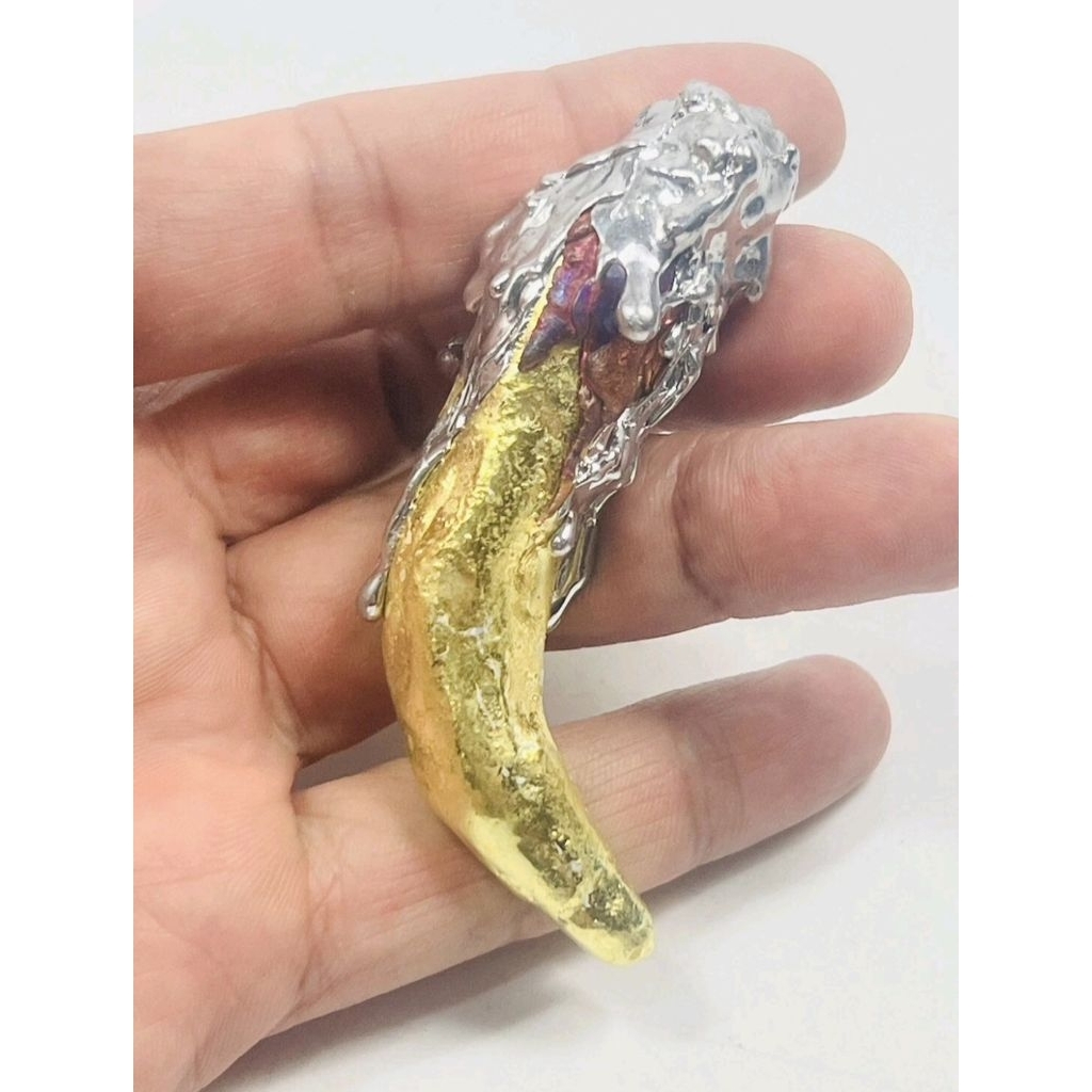 Fang Leklai Gold Natural mix leklai Red Silver Lp Yai Blessed