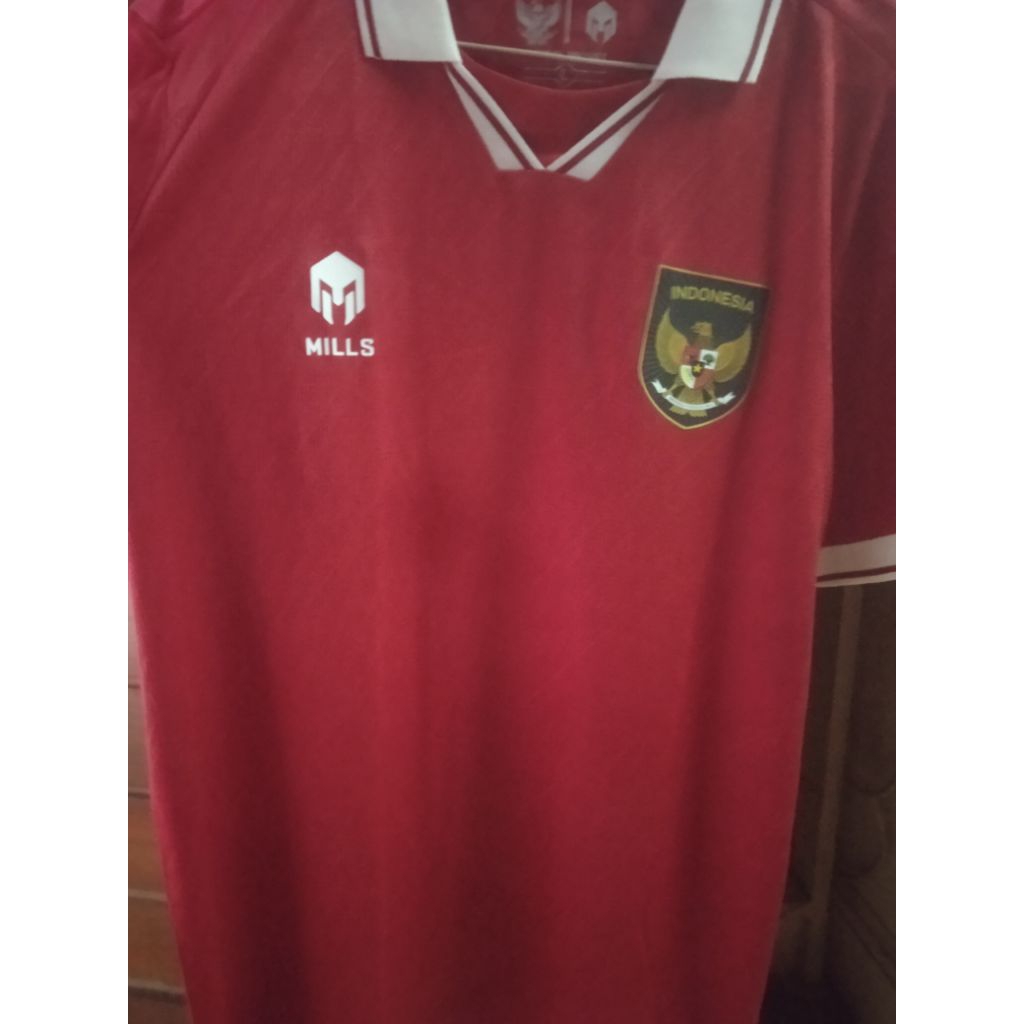 jersey timnas home 2022 short sleeve player issue original mills