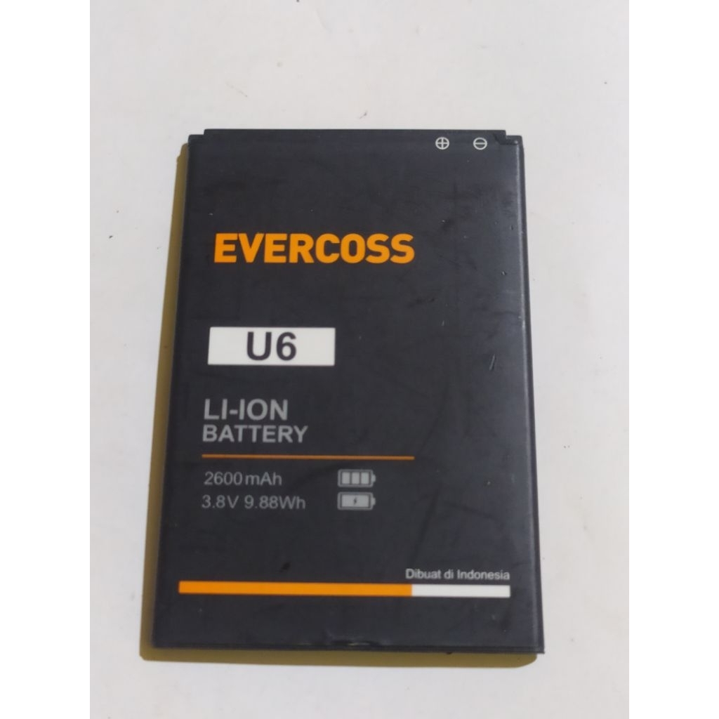 baterai evercoss U6 second original cabutan