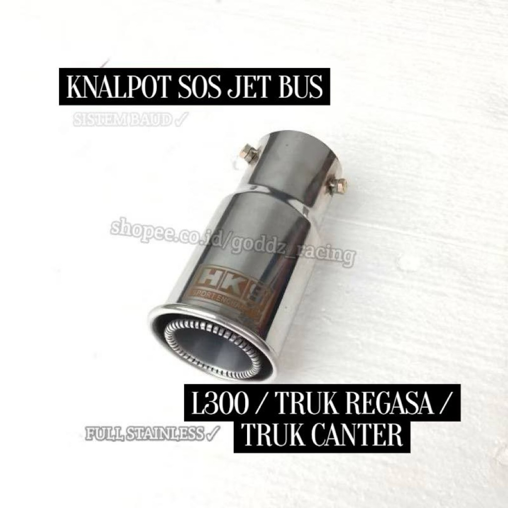 Knalpot Mobil sos Sous hks 01 khsusus truk canter regasa elf Triton bahan stainless baudan
