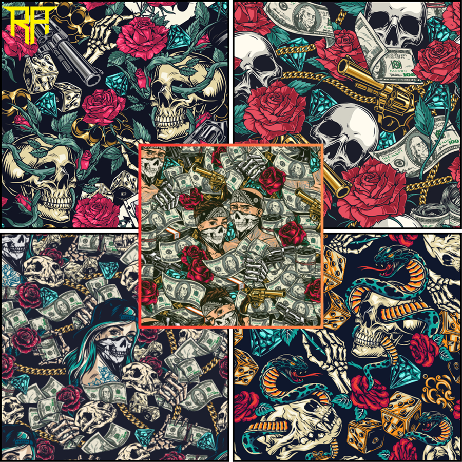 Bandana Motif Gangster/Slayer Sapu Tangan/Slayer Bandana Multifungsi/Bandana Slayer Custom REY PROJE