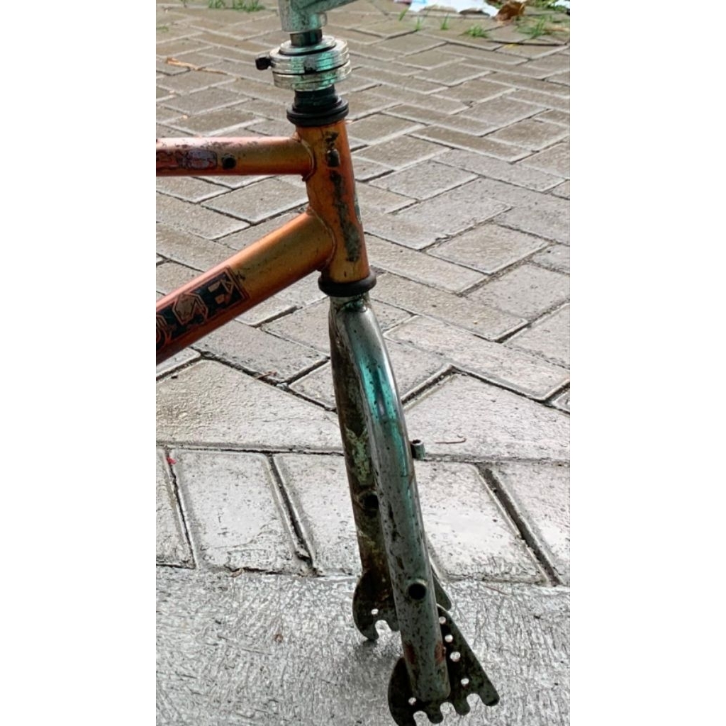 garpu / fork sepeda bmx metalizer roda 20 plus stem copotan original