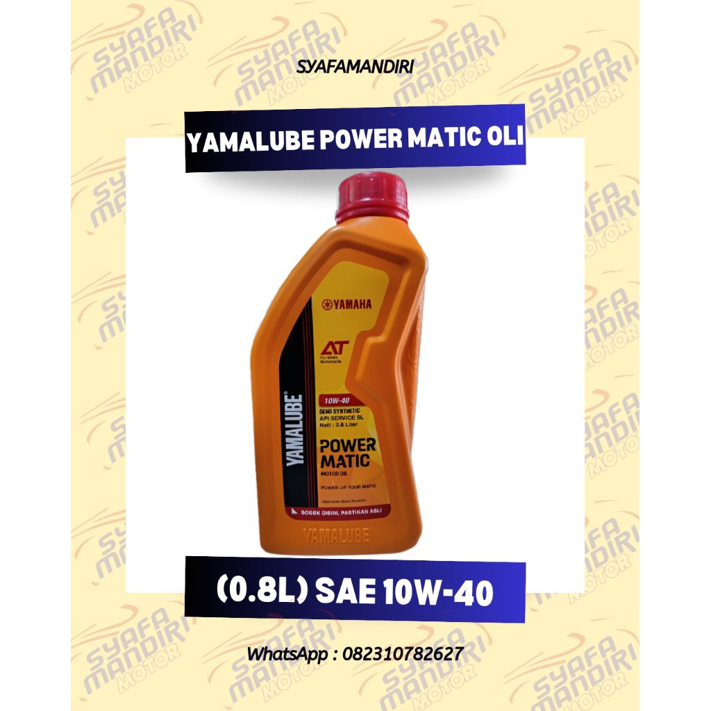 OLI YAMALUBE POWER MATIC 1L (1 LITER) SEMI SYNTHETIC – UNTUK NMAX, AEROX, LEXI ORIGINAL