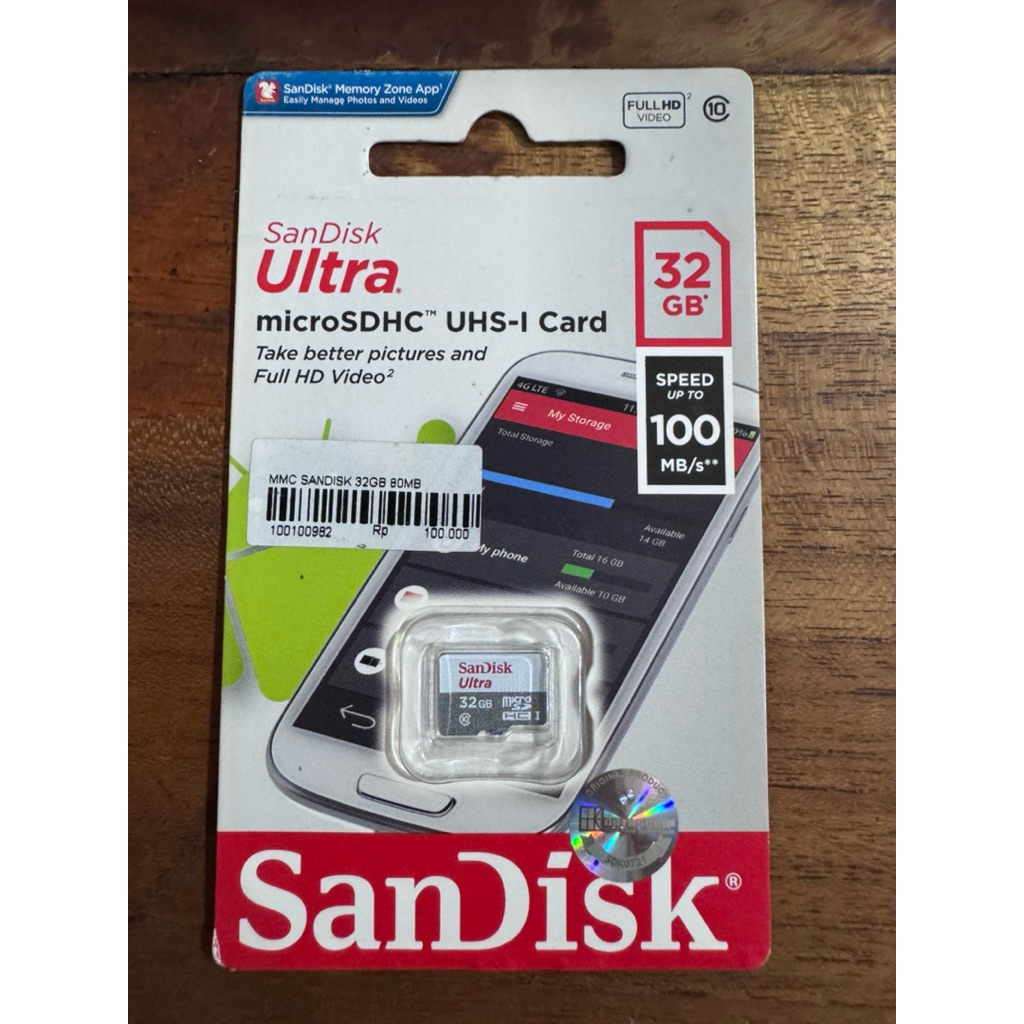 Micro Sd Sandisk 32Gb Original Resmi