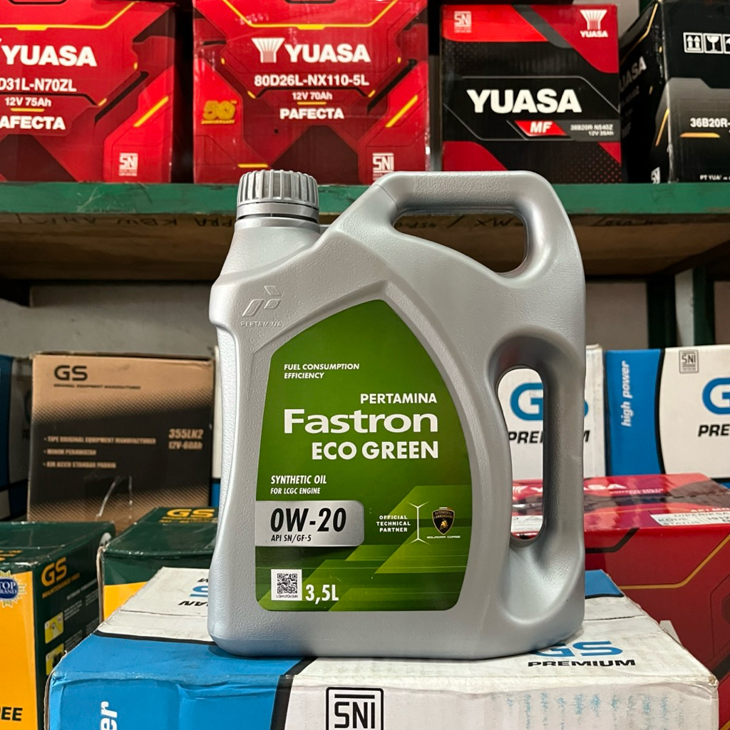 Oli Fastron Eco Green 0W-20 | 3,5 Liter (Oli Mobil LCGC: Agya, Ayla, Sigra, Brio, Karimun Wagon R, C