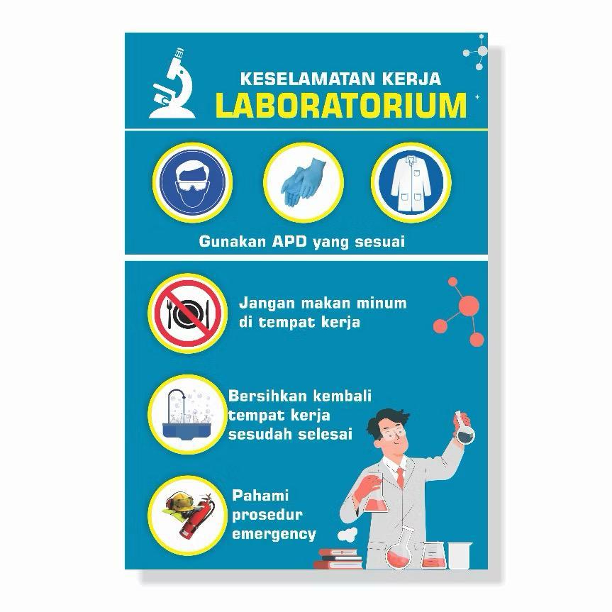 Poster Kesehatan, Poster Keselamatan Kerja Laboratorium, K3
