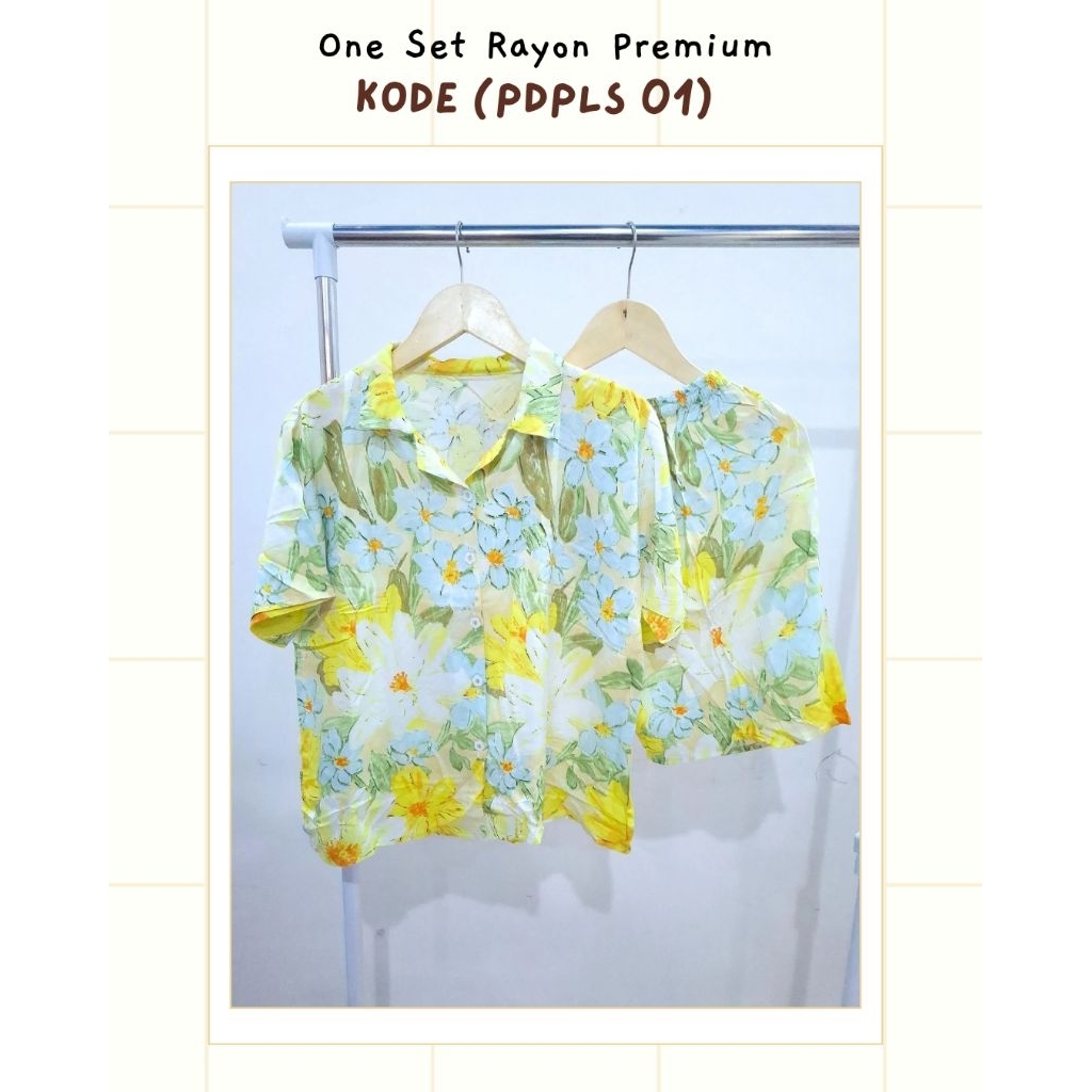 Piyama Pendek | One Set Pendek Wanita | One Set Piyama | Setelan Piyama | Piyama Rayon Premium