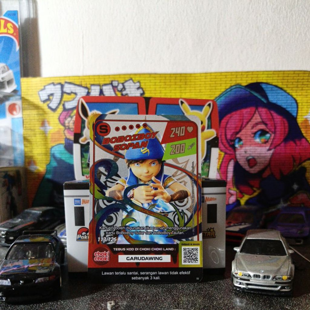 MONSTA GALAXY CARD BOBOIBOY SOPAN S PROMO CHOKI CHOKI HOLO