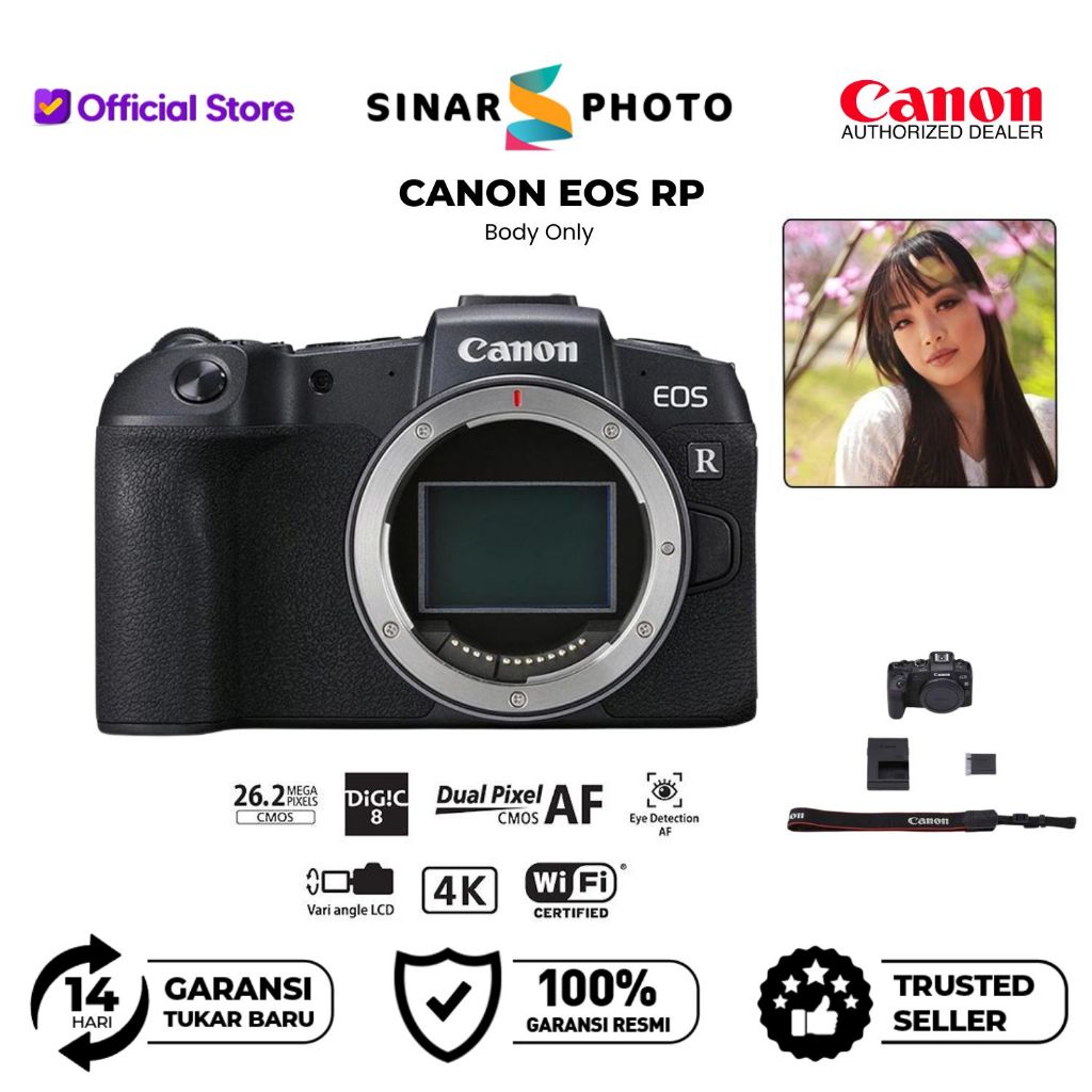 Canon EOS RP Body Only Mirrorless Camera Eos RP Kamera Mirrorless canon Garansi Resmi