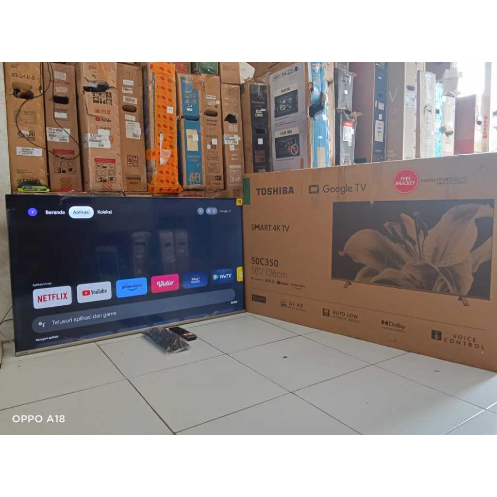 GOOGLE TV LED TOSHIBA 50 INC SUDAH 4K KONDISI BEKAS MASIH SEGEL (0101)