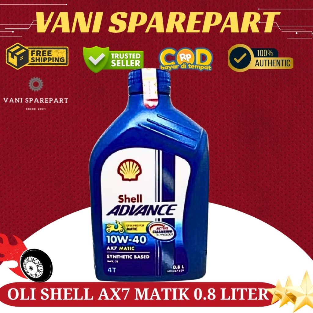 OLI SHELL ADVANCE AX7 MATIC SCOOTER 0,8 LITER 1 LITER