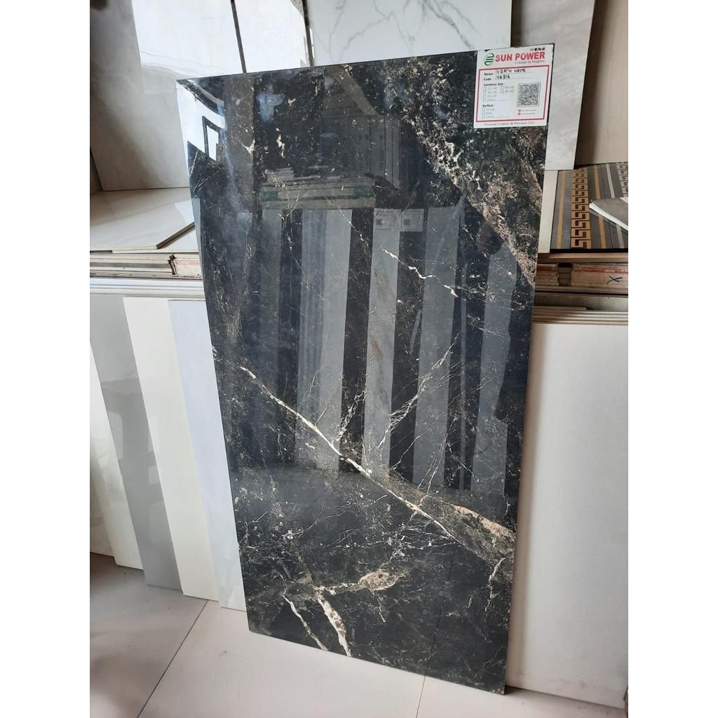 Granit Hitam 60x120 invaro nero - Sun power - Untuk Lantai/Dinding - Harga Terjangkau