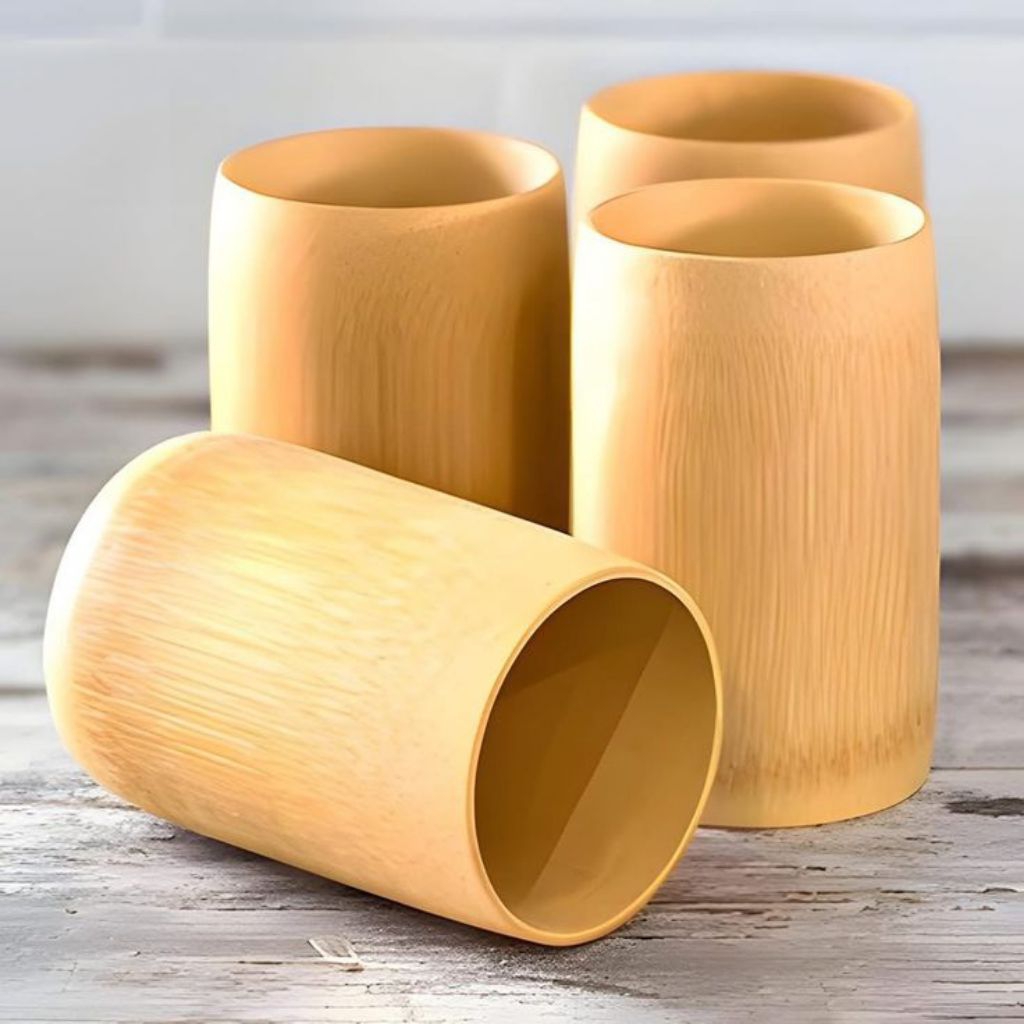 gelas bambu alami 3pcs