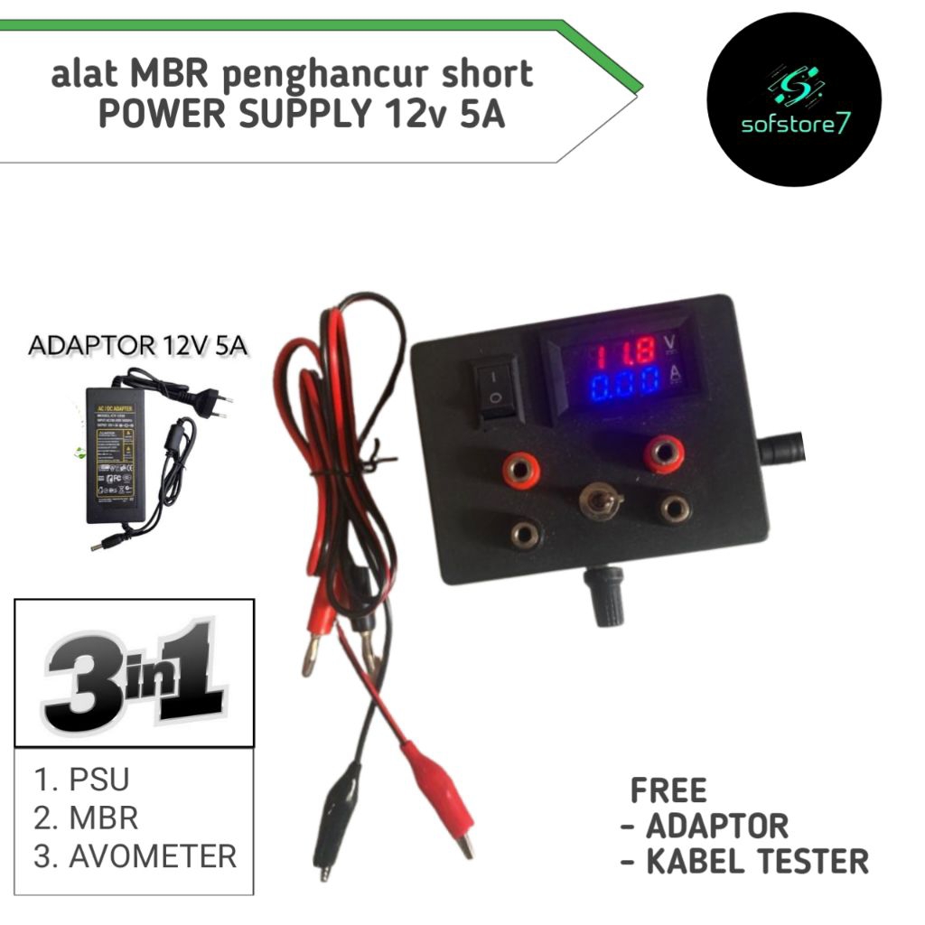 MBR Penghancur Short PSU Power Supply 12v 5 Ampere