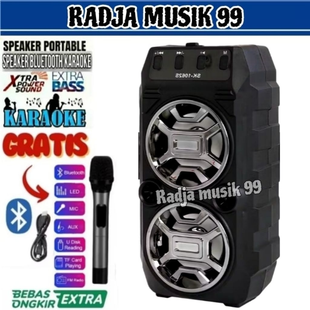 COD Speaker bluetooth super Bass free mic portable Full Bass Bonus Mic Ukuran Besar Salon Aktif Jumb