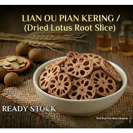 LIAN OU PIAN – Akar Teratai Nelumbo nucifera Herbal Cina Kering