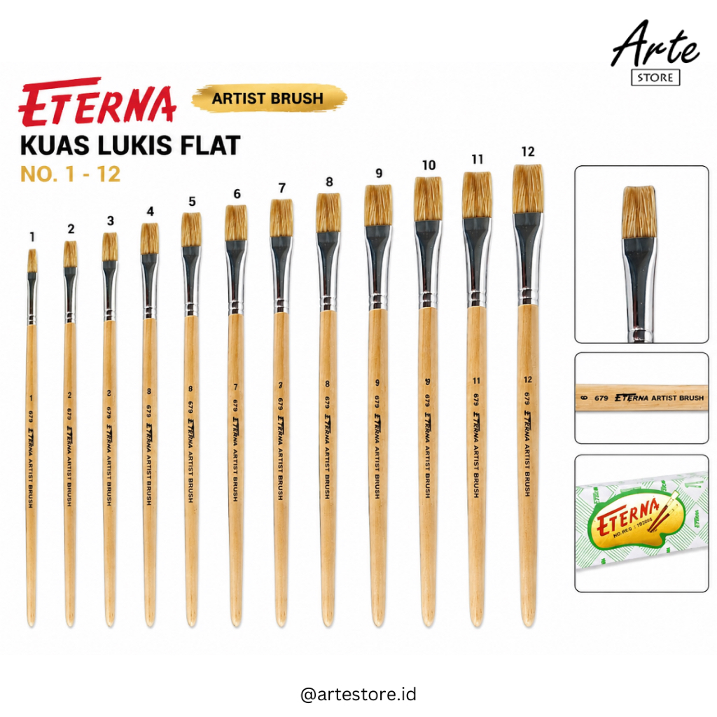 Kuas Eterna Original (Satuan) - Kuas Lukis
