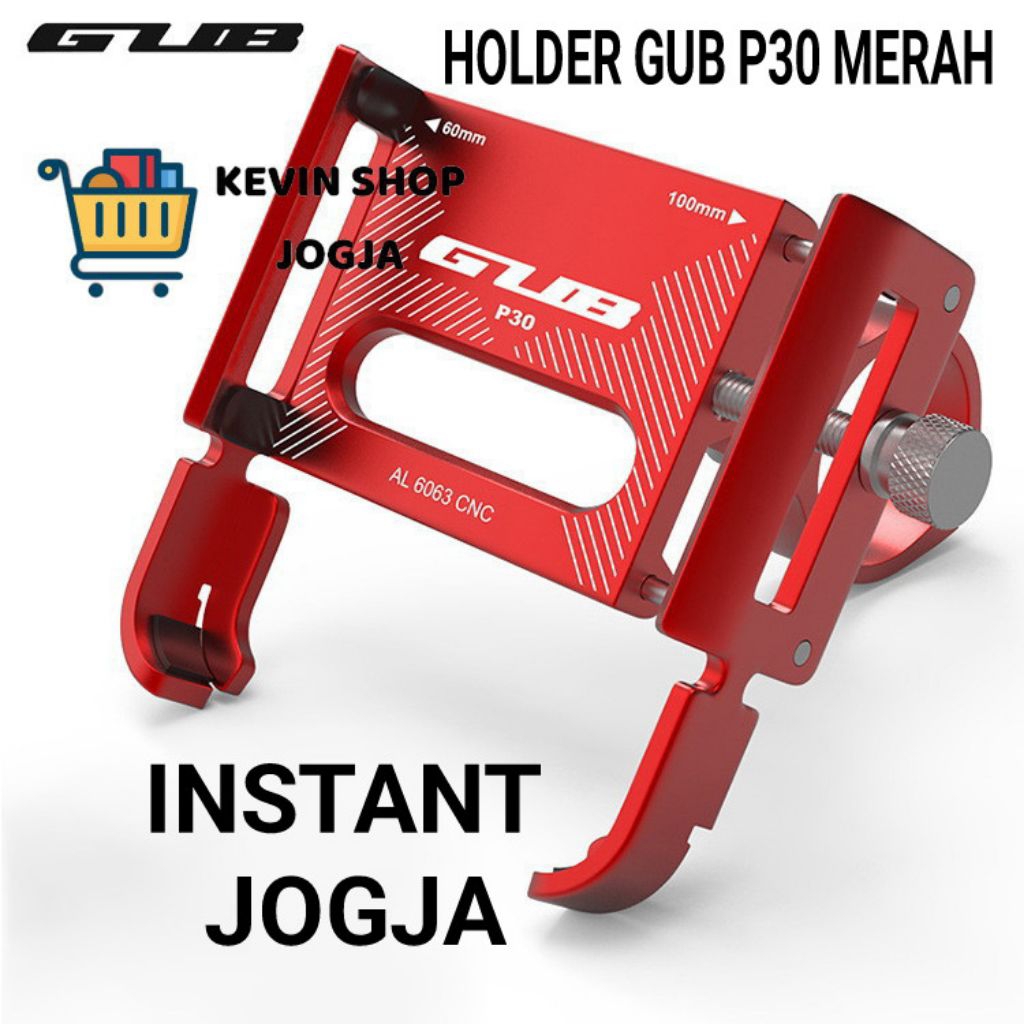 [MERAH] V1.0 - HOLDER HP MOTOR GUB P30 - INSTANT JOGJA