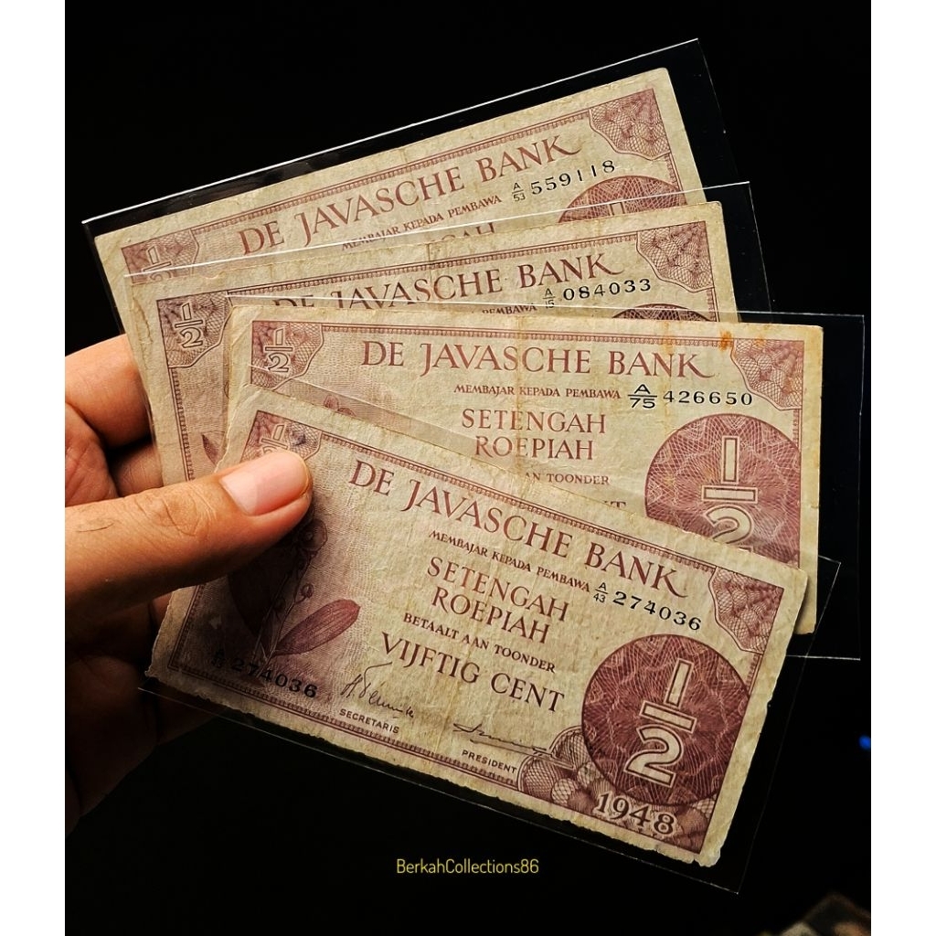 uang ½ rupiah seri federal / setengah rupiah tahun 1948