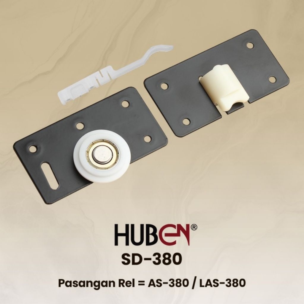 [VHB] RODA PINTU LEMARI SLIDING HUBEN SD 380 1 SET |  RODA PINTU GESER HUBEN SD-380 Ban Lemari Furni