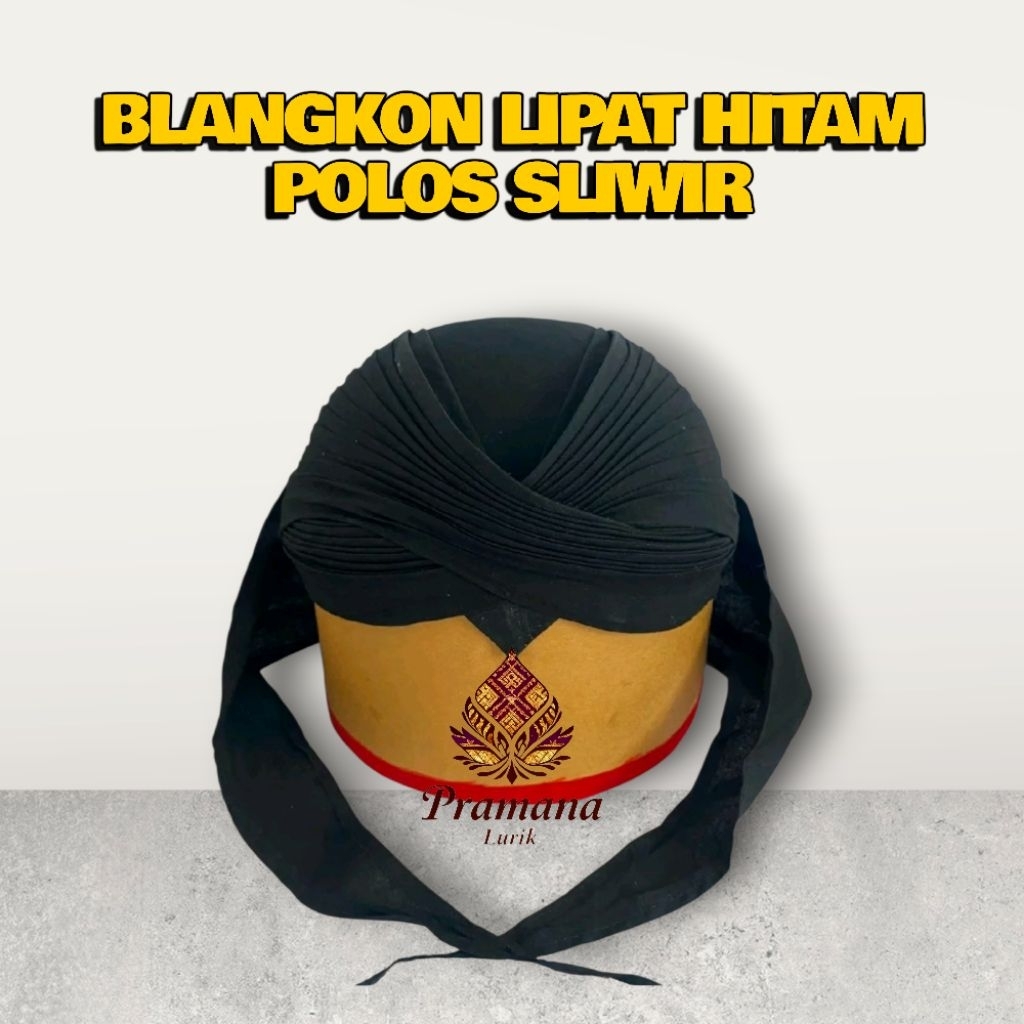 Blangkon Jogja Lipat Sliwir Hitam