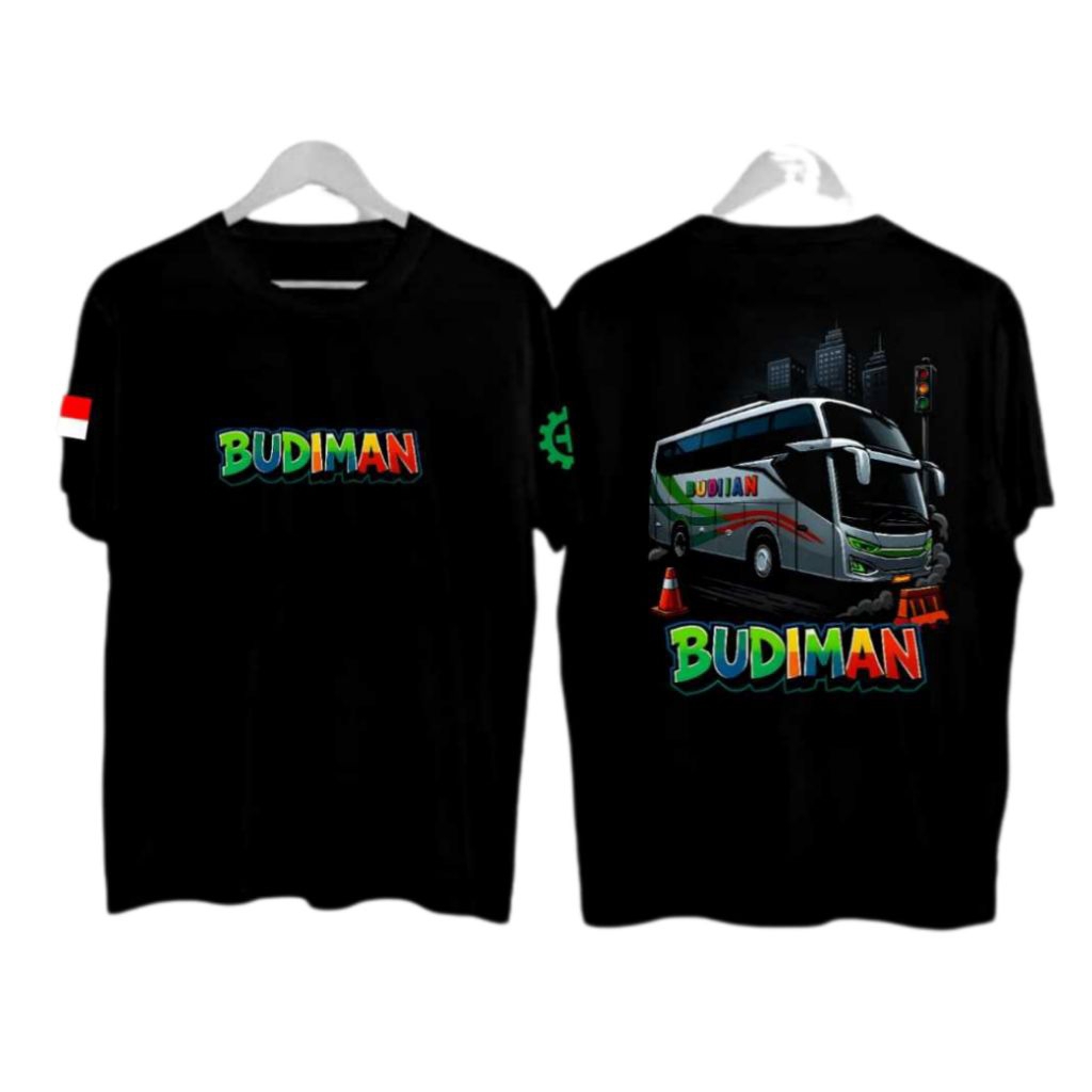 KAOS TSHIRT BUS BUDIMAN//KAOS BUS MANIA//TSHIRT NEW