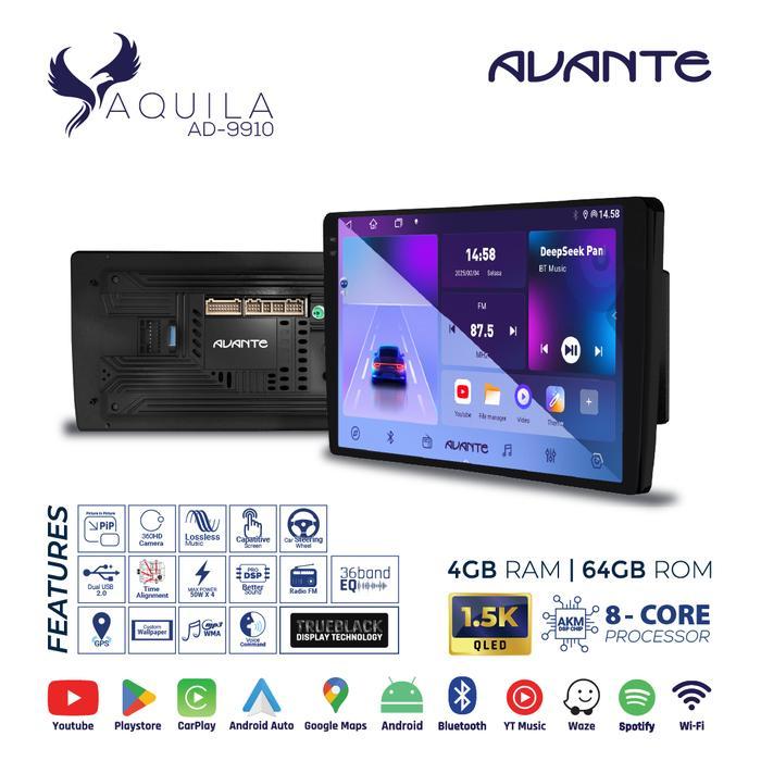 Head unit android Avante AD 9910 Phoenix 4/64 GB 9-10 Inch by Pioneer