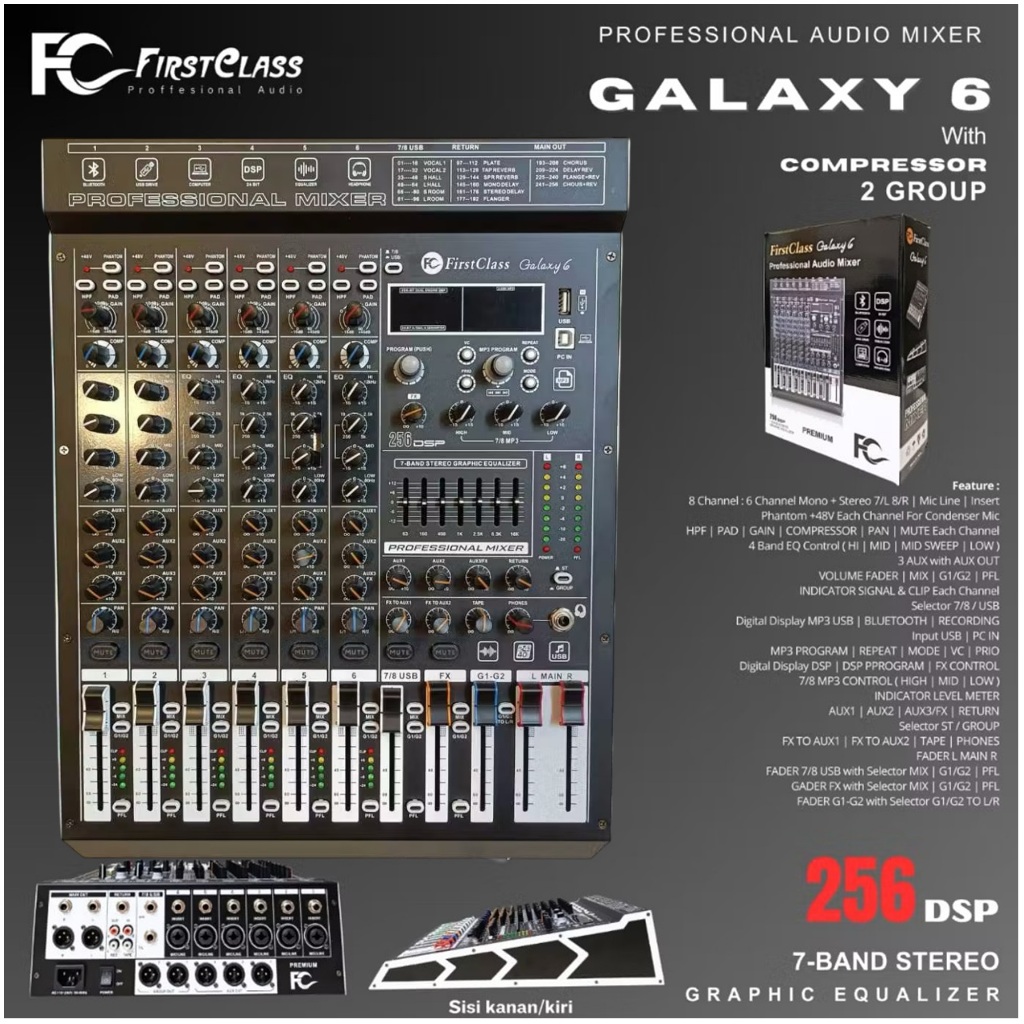 Mixer Audio Firstclass Galaxy 6 & Galaxy 4 Mixer Audio 6CH & 4CH
