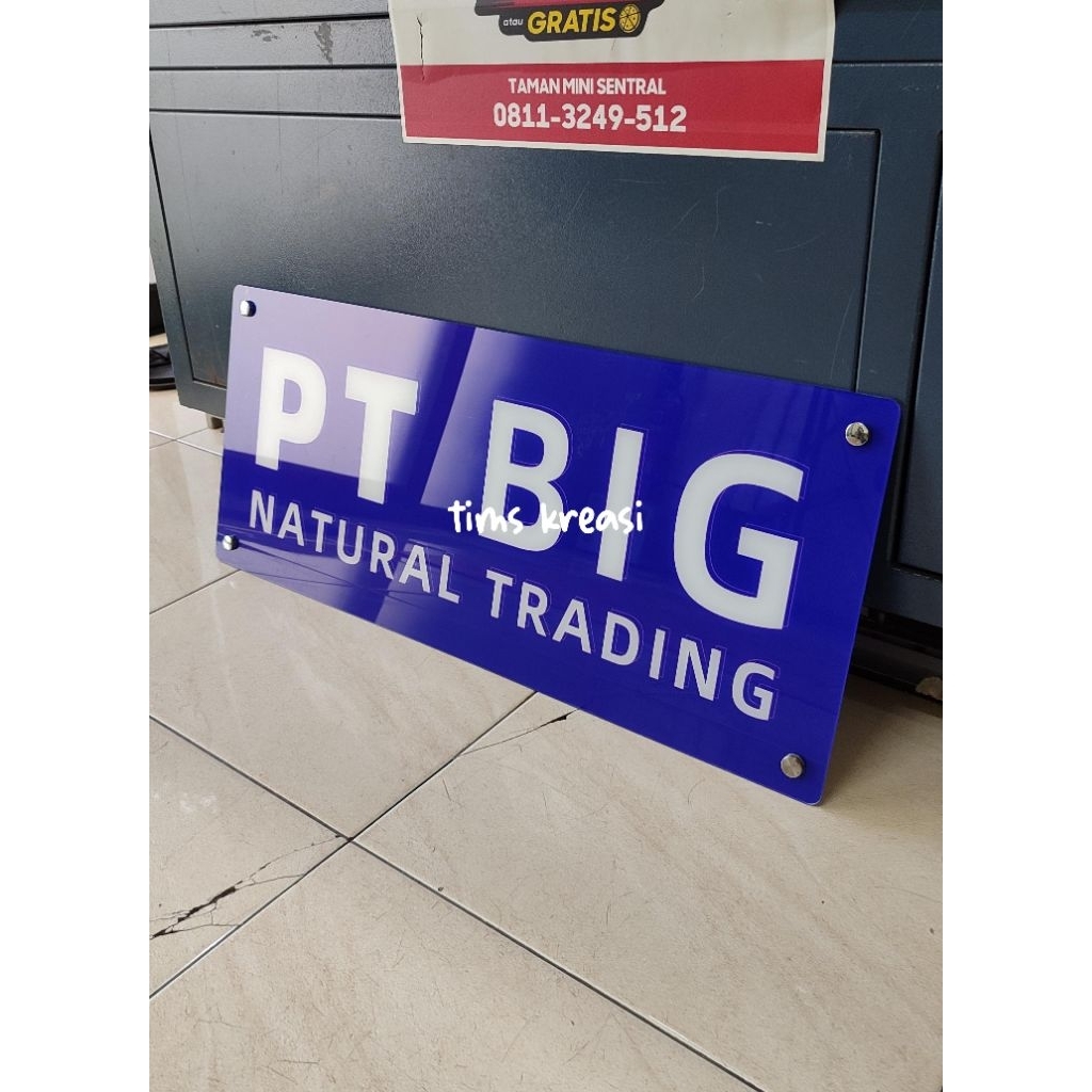 Plang Akrilik | Papan Nama PT | Plang Nama Perusahaan | Sigange | Akrilik