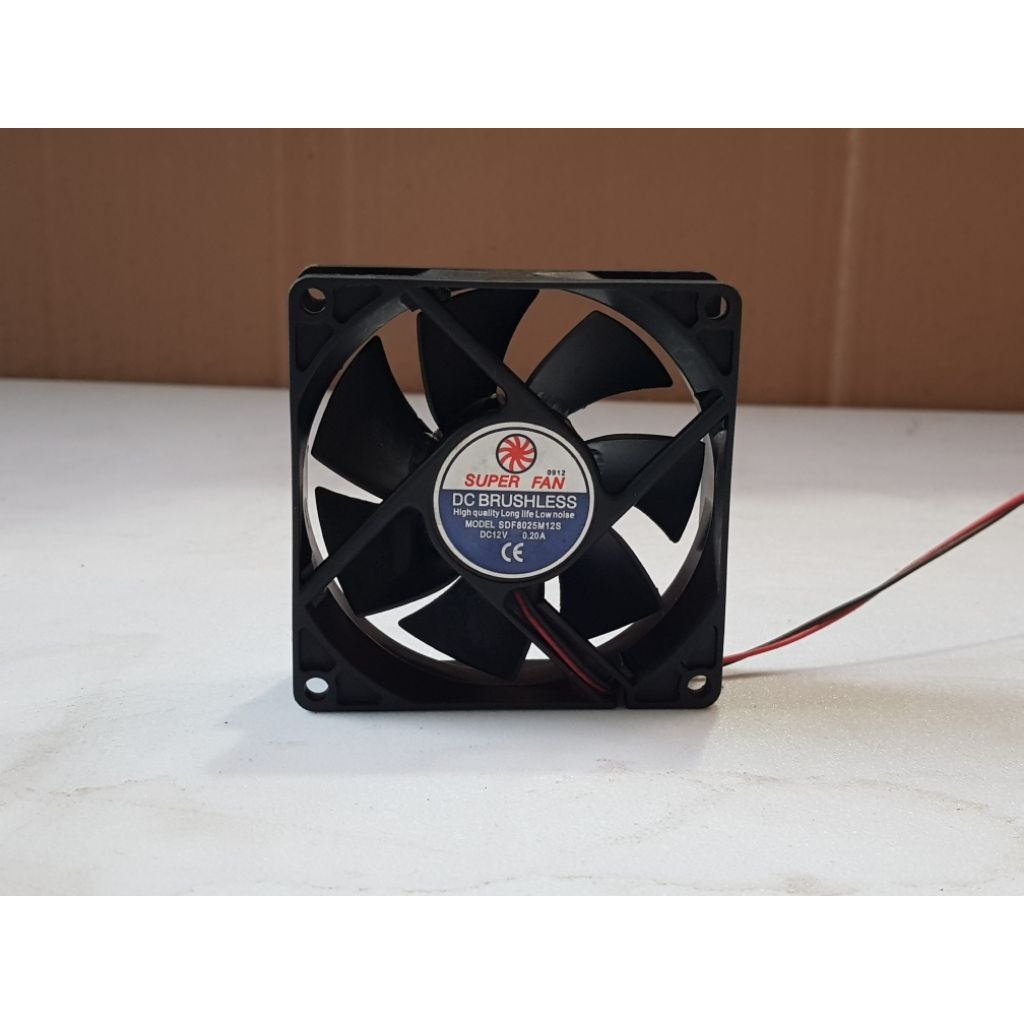 Fan kipas Super Fan DC 12V_0.20A 8X8cm 2pin
