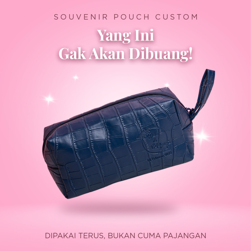 Wedding Gift Custom souvenir pernikahan pouch boxy kubus croco murah dompet kubus besar dan kecil