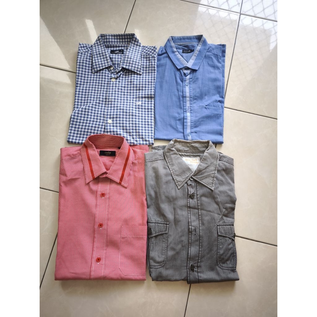 Kemeja lengen pendek panjang pria baju kerja kantor merk Crocodile COLE LR2 NewYork uk M L XL prelov