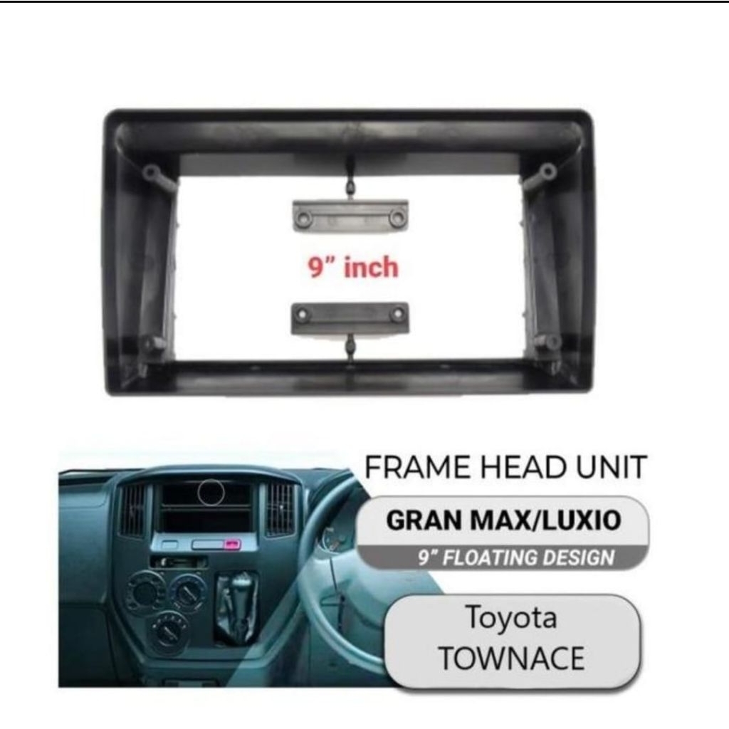 Frame head unit android 9 inch mobil grand max / luxio