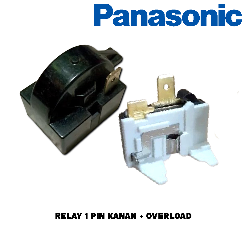 Panasonic Relay 1 Pin Kanan + Ptc Overload Kulkas 1 Pintu / 2 Pintu