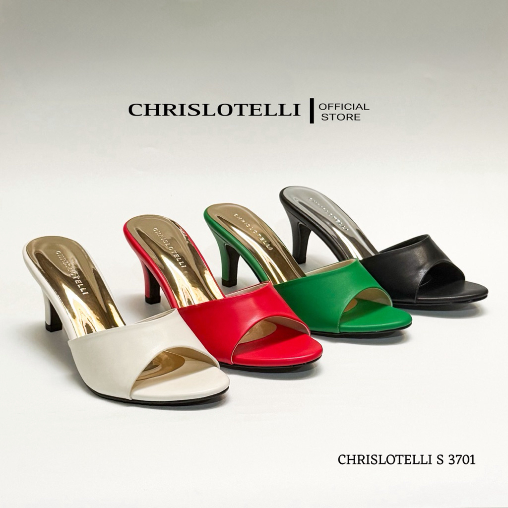 Chrislotelli  S 3701 Sandal Heels Wanita Selop Hak 7 cm