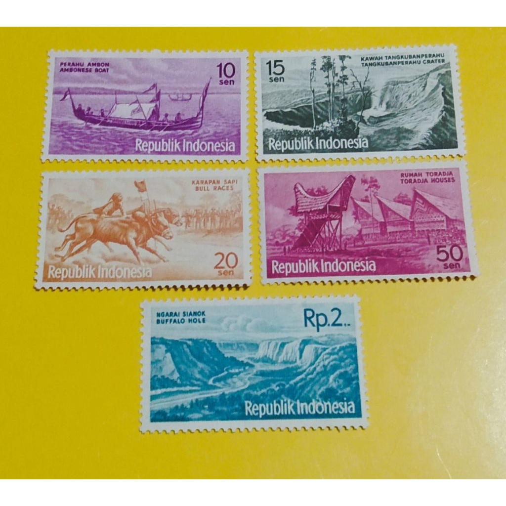 Prangko Lawas RI Seri PARIWISATA Thn 1961