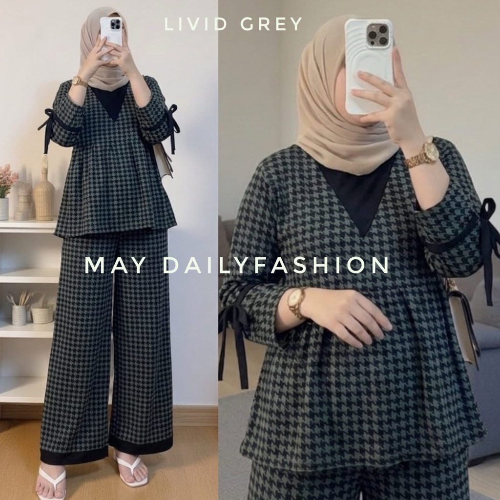FARA SET TUNIK POLOS/ CUSSO PREMIUM/SETELAN PAJAMAS  BUSUI/ DAILY OUTFIT CANDY LADY KEKINIAN