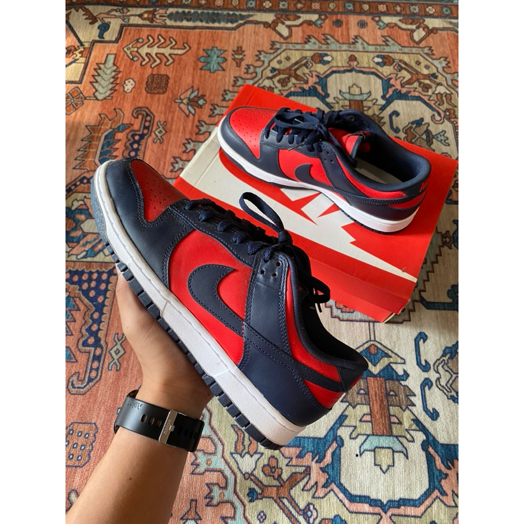 Nike Dunk Low Retro University Red & Obsidian.