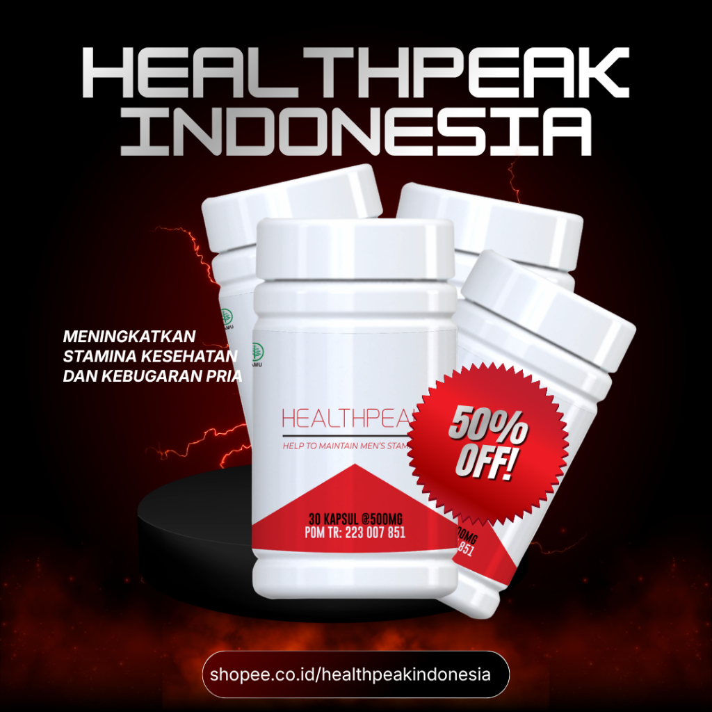 Healthpeak Paket Hemat 4 Botol - Membantu Meningkatkan Stamina, Energi, dan Vitalitas Pria Dewasa