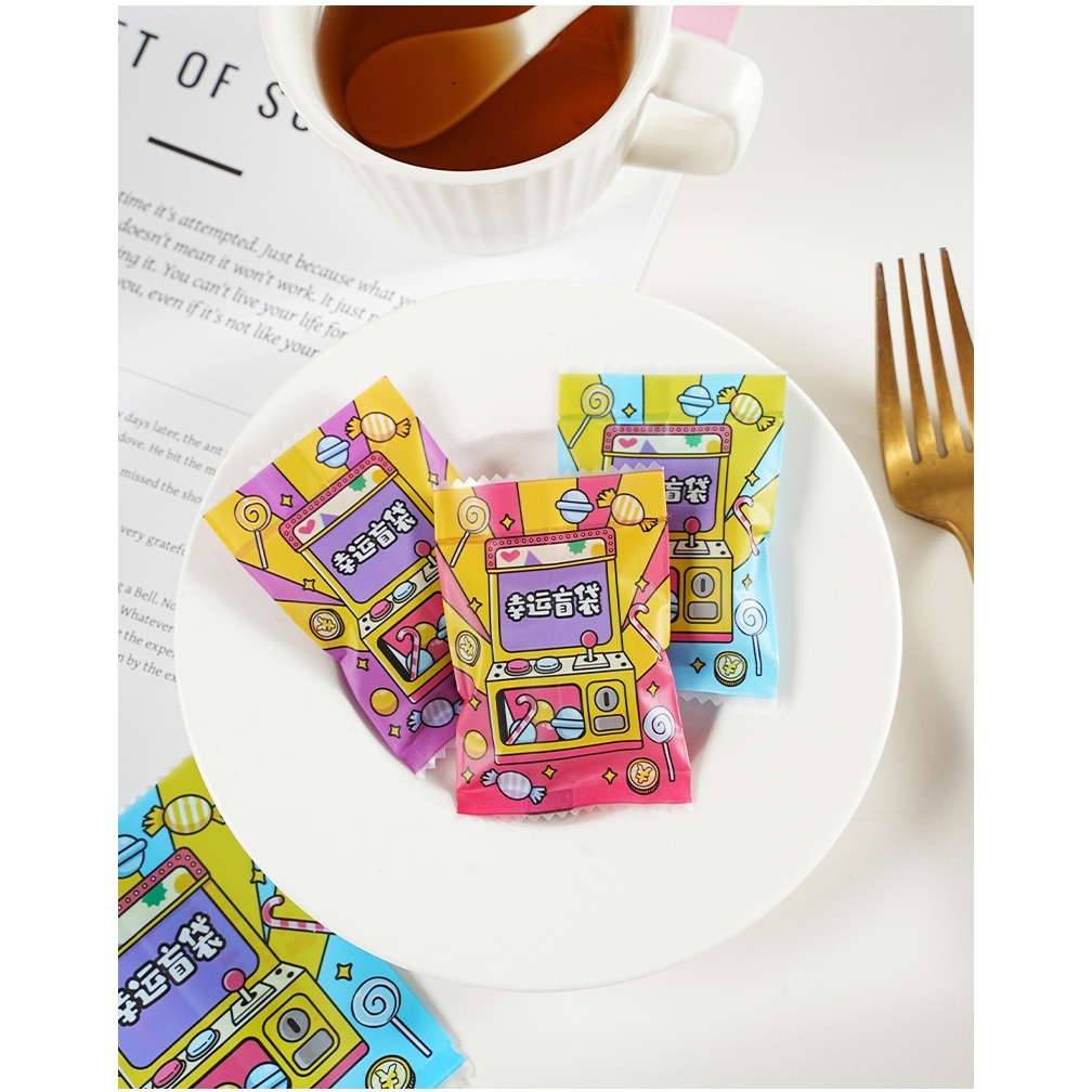 100pcs Plastik Blind Bag Packing Trendy Toys Vibrato Cookies/Plastik Kemasan Lucu 7x9cm dan 5x7,5cm 