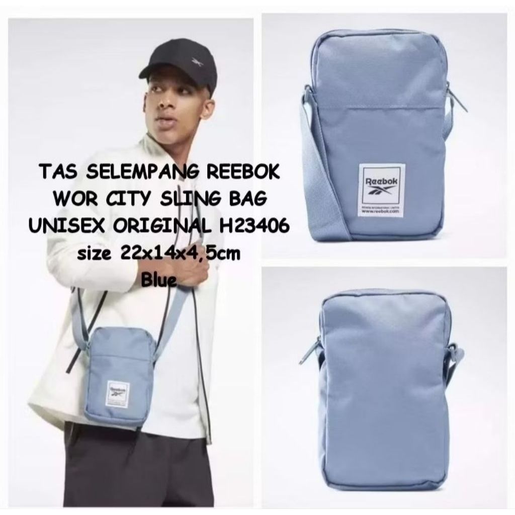 Tas selempang reebok wor city slingbag original unisex