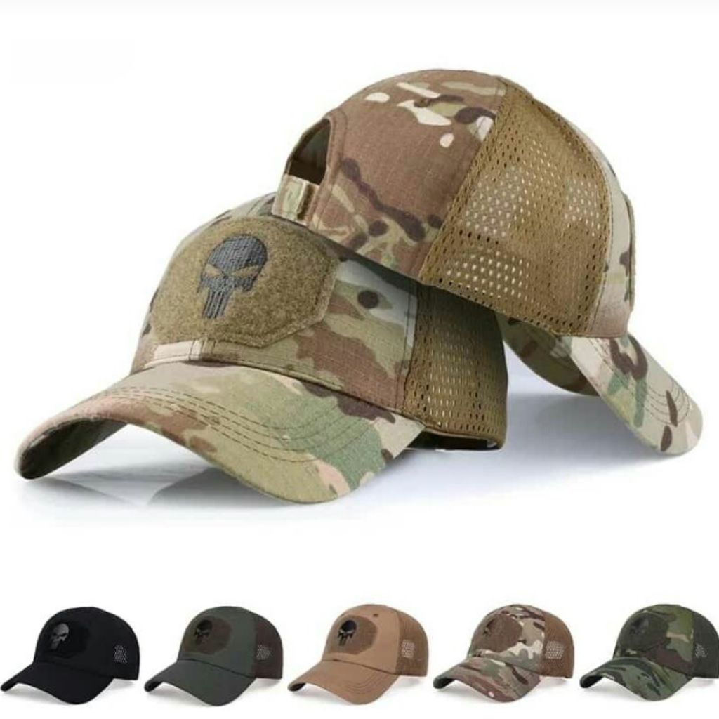 topi punisher/topi tactical logo tengkorak