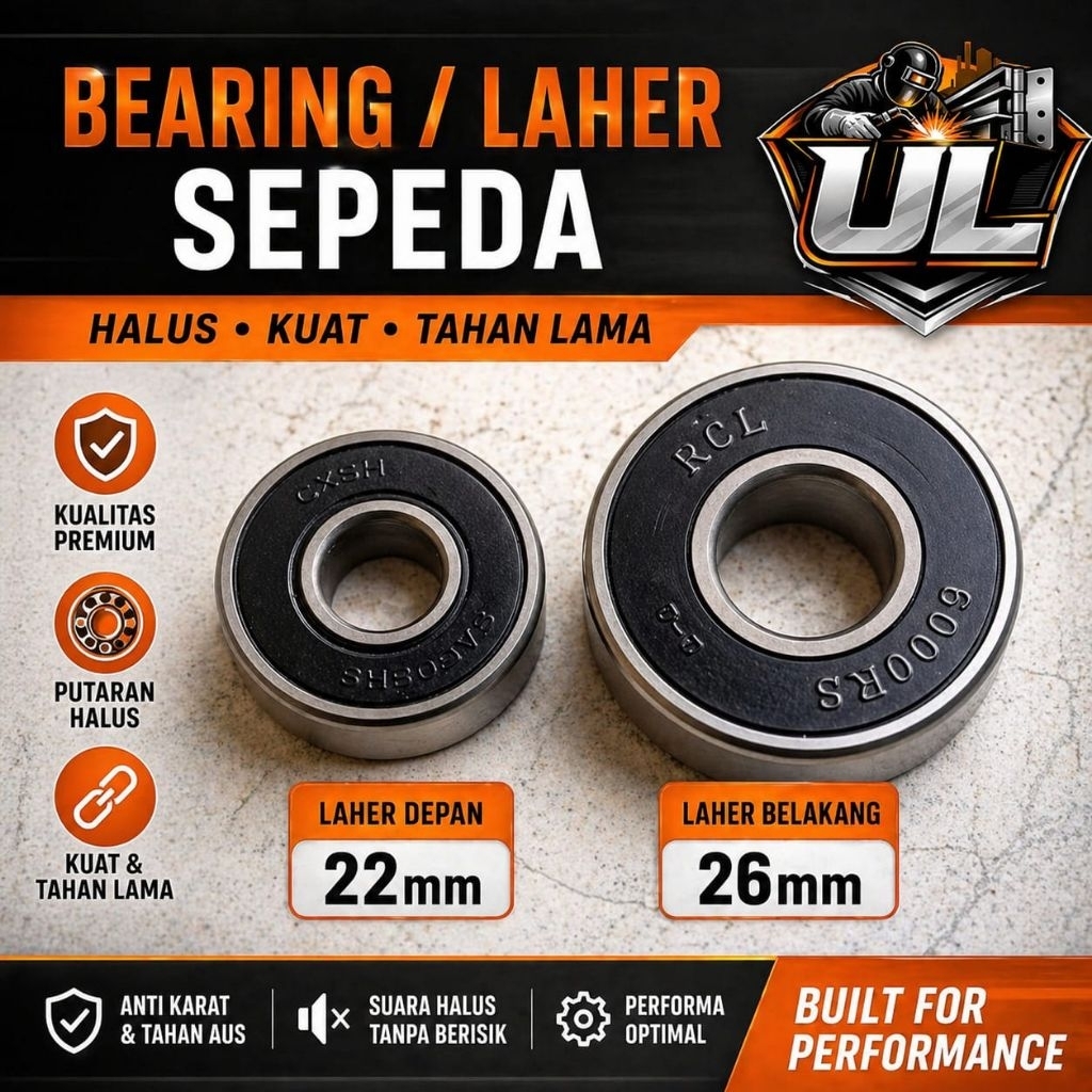 Laher Sepeda |  Bearing Sepeda Depan dan Belakang
