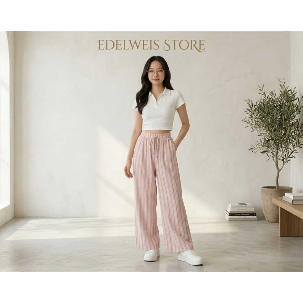 Everyday- kulot salur jumbo wanita- stripe pants-