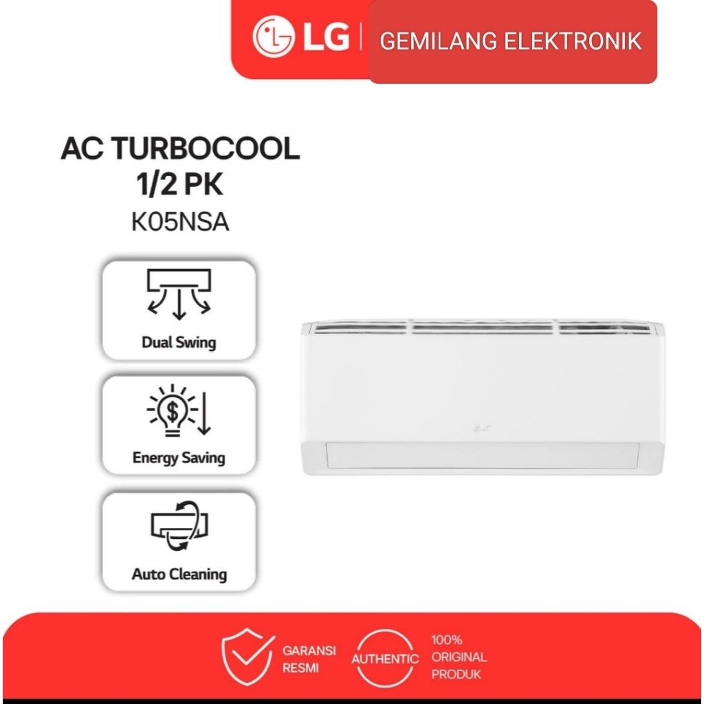 AC LG 1/2 PK K05NSA + PASANG