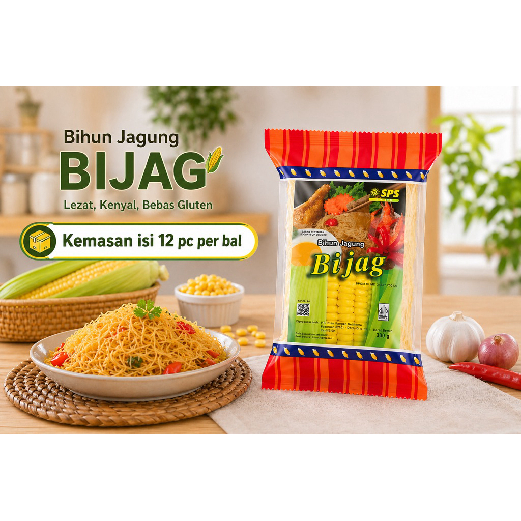 Bihun Jagung Bijag 300 Gram 1 Ball