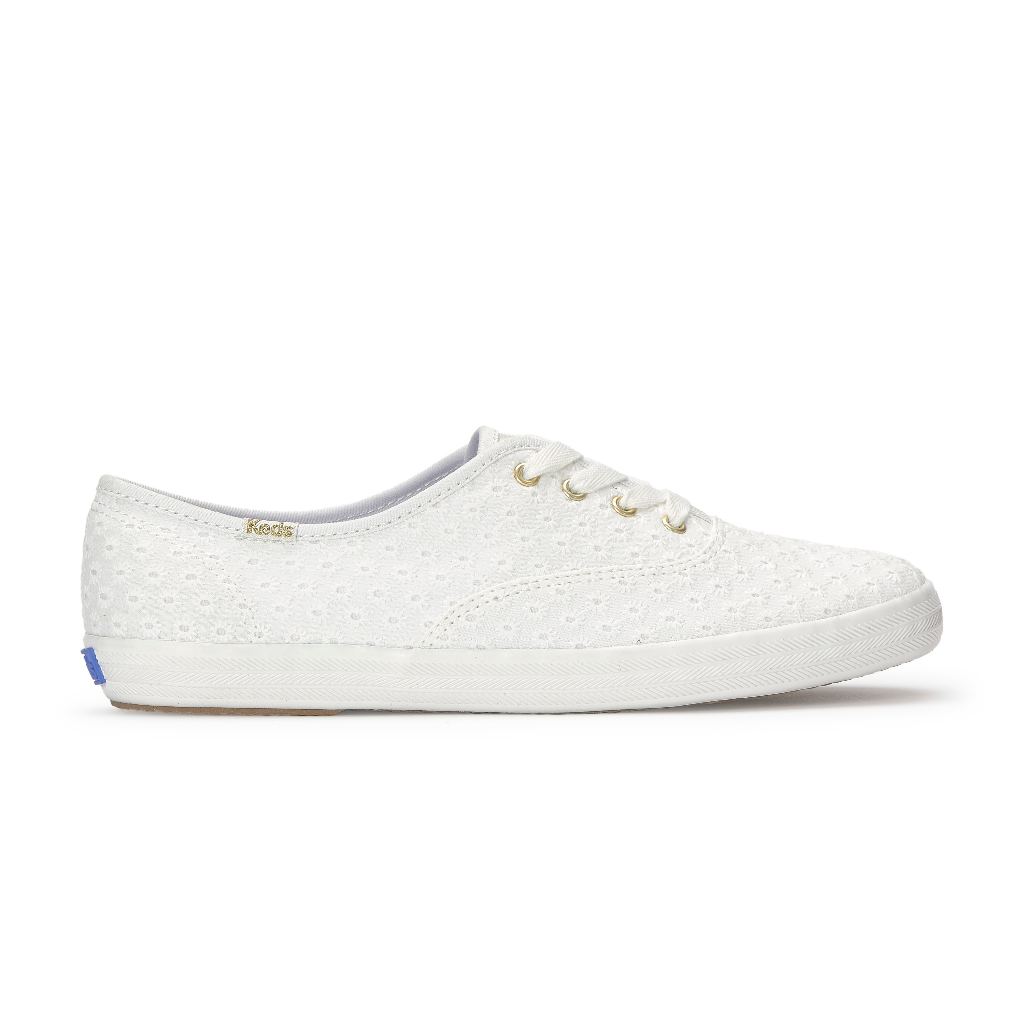 KEDS Women  Champion Mini Daisy Eyelet Snow White-WF68966